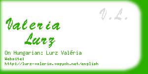valeria lurz business card
